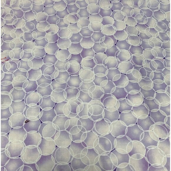 Regal By Spiegel Cotton Fabric 1/2 yard x 42" Purple White Circle Pattern Quilti - Picture 1 of 5